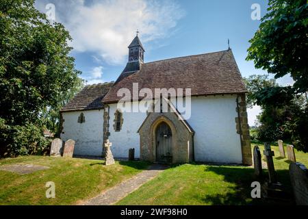 St Botolphs Church Hardham Saxon costruita con pitture murali risalenti al 1100 d.C. circa Foto Stock