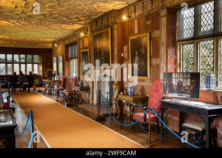 Regno Unito, Inghilterra Kent, Penshurst, Penshurst Place, The Long Gallery Foto Stock