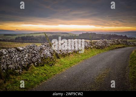 Il Settle Loop è un percorso circolare di 16 km che può essere iniziato e terminato in Settle o Unito da aree circostanti come Malham e Stainforth. Foto Stock