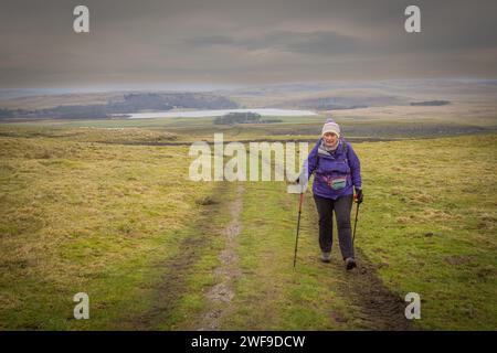 Il Settle Loop è un percorso circolare di 16 km che può essere iniziato e terminato in Settle o Unito da aree circostanti come Malham e Stainforth. Foto Stock