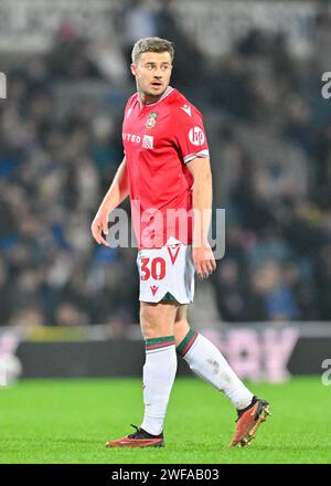 Blackburn, Regno Unito. 29 gennaio 2024. James Jones di Wrexham, durante il quarto turno della Emirates fa Cup Blackburn Rovers vs Wrexham a Ewood Park, Blackburn, Regno Unito, 29 gennaio 2024 (foto di Cody Froggatt/News Images) a Blackburn, Regno Unito il 1/29/2024. (Foto di Cody Froggatt/News Images/Sipa USA) credito: SIPA USA/Alamy Live News Foto Stock