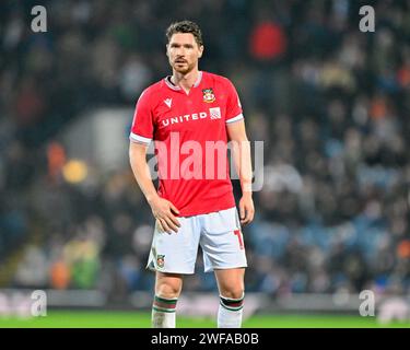 Blackburn, Regno Unito. 29 gennaio 2024. George Evans di Wrexham, durante il quarto turno della Emirates fa Cup Blackburn Rovers vs Wrexham a Ewood Park, Blackburn, Regno Unito, 29 gennaio 2024 (foto di Cody Froggatt/News Images) a Blackburn, Regno Unito il 1/29/2024. (Foto di Cody Froggatt/News Images/Sipa USA) credito: SIPA USA/Alamy Live News Foto Stock