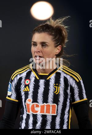 Biella, Italia. 29 gennaio 2024. Cristiana Girelli della Juventus durante la partita di serie A femminile allo Stadio Vittorio Pozzo di biella. Il credito fotografico dovrebbe leggere: Jonathan Moscrop/Sportimage Credit: Sportimage Ltd/Alamy Live News Foto Stock