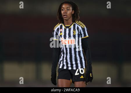 Biella, Italia. 29 gennaio 2024. Jennifer Echegini della Juventus durante il match di serie A femminile allo Stadio Vittorio Pozzo di biella. Il credito fotografico dovrebbe leggere: Jonathan Moscrop/Sportimage Credit: Sportimage Ltd/Alamy Live News Foto Stock