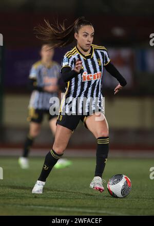 Biella, Italia. 29 gennaio 2024. Julia grosso della Juventus durante il match di serie A femminile allo Stadio Vittorio Pozzo di biella. Il credito fotografico dovrebbe leggere: Jonathan Moscrop/Sportimage Credit: Sportimage Ltd/Alamy Live News Foto Stock