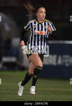 Biella, Italia. 29 gennaio 2024. Julia grosso della Juventus durante il match di serie A femminile allo Stadio Vittorio Pozzo di biella. Il credito fotografico dovrebbe leggere: Jonathan Moscrop/Sportimage Credit: Sportimage Ltd/Alamy Live News Foto Stock