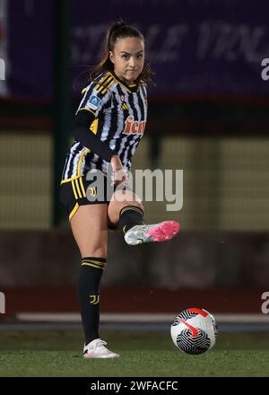 Biella, Italia. 29 gennaio 2024. Julia grosso della Juventus durante il match di serie A femminile allo Stadio Vittorio Pozzo di biella. Il credito fotografico dovrebbe leggere: Jonathan Moscrop/Sportimage Credit: Sportimage Ltd/Alamy Live News Foto Stock