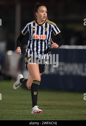 Biella, Italia. 29 gennaio 2024. Julia grosso della Juventus durante il match di serie A femminile allo Stadio Vittorio Pozzo di biella. Il credito fotografico dovrebbe leggere: Jonathan Moscrop/Sportimage Credit: Sportimage Ltd/Alamy Live News Foto Stock