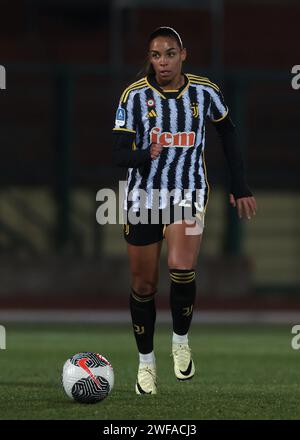 Biella, Italia. 29 gennaio 2024. Estelle Cascarino della Juventus durante la partita di serie A femminile allo Stadio Vittorio Pozzo di biella. Il credito fotografico dovrebbe leggere: Jonathan Moscrop/Sportimage Credit: Sportimage Ltd/Alamy Live News Foto Stock