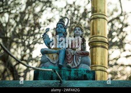 Divinità indù Shiva e Parvati, Andhra Pradesh, India, Asia Foto Stock