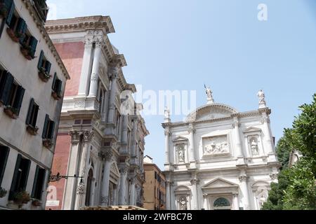 Rinascimentale Scuola grande di San Rocco e rinascimentale Chiesa di San Rocco edificata nel XVI centur Foto Stock