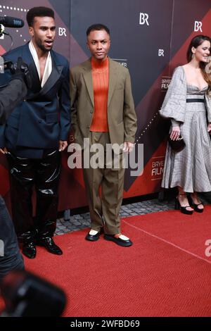 Tijan Njie und Elan Ben Ali bei der Verleihung des 45. Bayerischen Filmpreises für das Filmjahr 2023 im Münchner Prinzregententheater. München, 19.01. Foto Stock