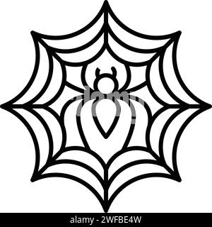 Modello di disegno illustrativo dell'icona Spider Vector Illustrazione Vettoriale