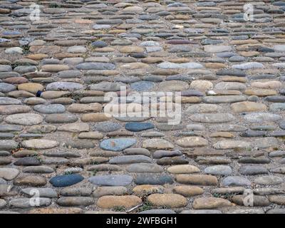 Sfondo di una pavimentazione in pietra. Texture muro di pietra Foto Stock
