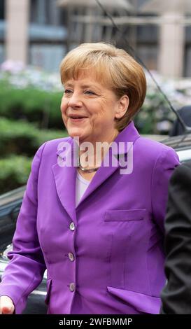 27 giugno 2014 - Bruxelles, Belgio - Angela Merkel Foto Stock