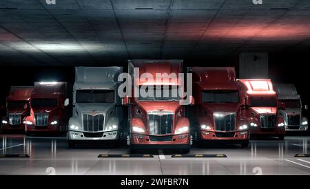 trattore con cabina sleeper cab peterbilt 579 Foto Stock