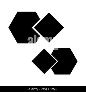 pacman su sfondo bianco. Icona per il design del gioco. Illustrazione vettoriale. Immagine stock. EPS 10. Illustrazione Vettoriale