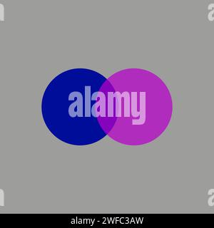 I cerchi si intersecano. Elemento di progettazione. Illustrazione vettoriale. EPS 10. Illustrazione Vettoriale