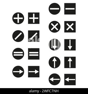 simboli freccia matematica. Pattern geometrico astratto senza cuciture. Illustrazione vettoriale. Immagine stock. EPS 10. Illustrazione Vettoriale