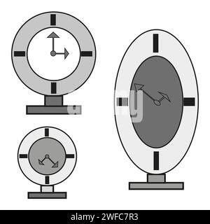 icone orologio. osservare con le frecce. Illustrazione vettoriale. Immagine stock. EPS 10. Illustrazione Vettoriale