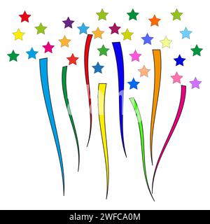 fuochi d'artificio Illustrazione vettoriale. immagine stock. EPS 10. Illustrazione Vettoriale
