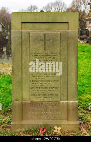 War Memorial. Weaste Cemetery, Salford. Foto Stock