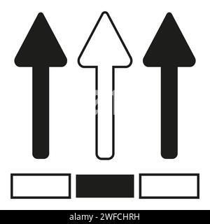 Frecce univoche rivolte verso l'alto. Esclusivo design a freccia. immagine stock. EPS 10. Illustrazione Vettoriale