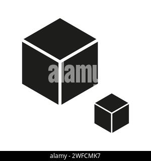icona di due cubi. Illustrazione vettoriale. EPS 10. Illustrazione Vettoriale