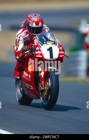 Carl Fogarty WSBK Ducati Foto Stock