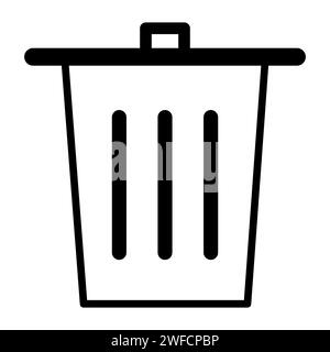 Secchio per rifiuti. Icona del cestino. Illustrazione vettoriale. immagine stock. EPS 10. Illustrazione Vettoriale
