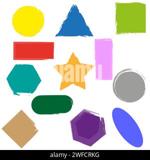 forme geometriche colorate. Design contemporaneo. Illustrazione vettoriale. EPS 10. Illustrazione Vettoriale