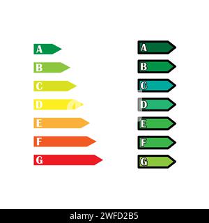 frecce di risparmio energetico. Concetto di ecologia. Illustrazione vettoriale. immagine stock. EPS 10. Illustrazione Vettoriale