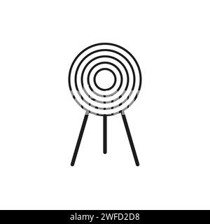 Icona del tiro con l'arco. Elemento di progettazione. Illustrazione vettoriale. Immagine stock. EPS 10. Illustrazione Vettoriale