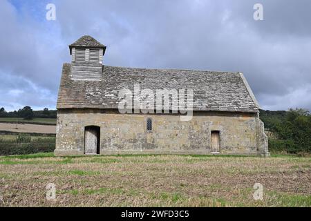 Cappella di Langley, chiesa anglicana costruita nel 1601 ad Acton Burnell, Shrewsbury, Shropshire Foto Stock