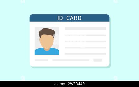 ID ID. biglietto da visita con id. Sicurezza dei dati personali. Illustrazione vettoriale. immagine stock. EPS 10. Illustrazione Vettoriale