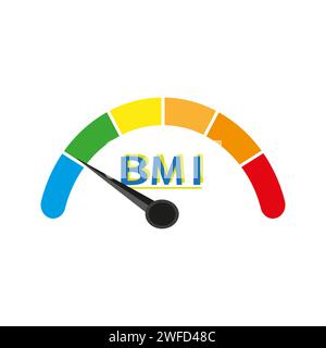 Icona del tachimetro a freccia. tachimetro bmai a freccia. Illustrazione vettoriale. Immagine stock. eps 10. Illustrazione Vettoriale