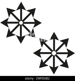 Vettore icona separazione. Processo di diversificazione nel concetto aziendale per progettazione grafica, logo, sito Web, social media, app mobile. Illustrazione vettoriale UI Illustrazione Vettoriale