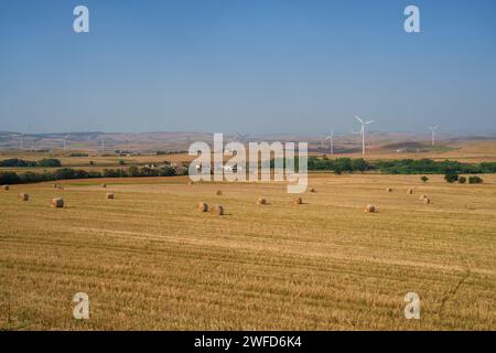 Paesaggio di campagna nei pressi di Oppido Lucano e San Chirico, in provincia di potenza, Basilicata, Italia Foto Stock