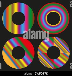 Ruota dei colori o selettore cerchio colore piatto. Applicazioni di pittura e siti Web. illustrazione vettoriale. EPS 10. Illustrazione Vettoriale