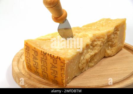 Parmesan cheese, traditional Italian dairy product, Emilia Romagna, Italy, still life Foto Stock