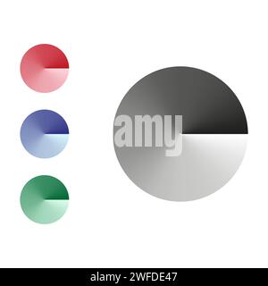 Selettore di spettro della ruota dei colori RGB. Logo della tavolozza RGB. Colore del cerchio del diagramma arcobaleno. Illustrazione vettoriale. EPS 10. Illustrazione Vettoriale