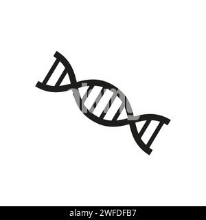 Icona DNA. gene a doppia elica. Illustrazione vettoriale. immagine stock. EPS 10. Illustrazione Vettoriale