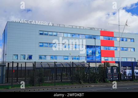 HMS Cambria, Royal Naval Reserve Unit, Roath Dock, Cardiff. Foto Stock