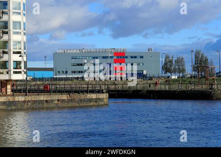 HMS Cambria, Royal Naval Reserve Unit, Roath Dock, Cardiff. Foto Stock