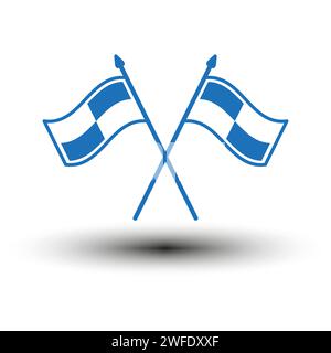 Icona della bandiera da corsa. Illustrazione vettoriale. EPS 10. Immagine stock. Illustrazione Vettoriale