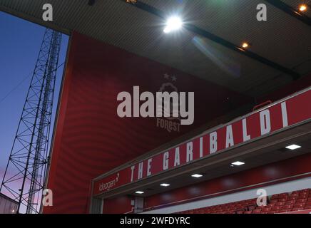 The City Ground, Nottingham, Regno Unito. 30 gennaio 2024. Premier League Football, Nottingham Forest contro Arsenal; il trent End Credit: Action Plus Sports/Alamy Live News Foto Stock