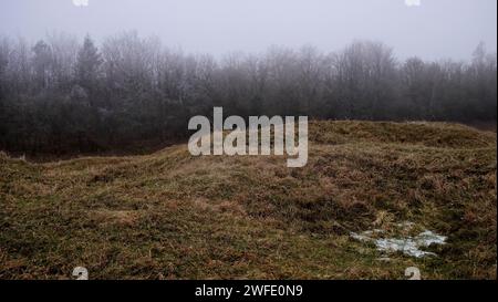 Area fortezza di Douaumont, regione di Verdun, Mosa, Francia Foto Stock