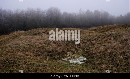 Area fortezza di Douaumont, regione di Verdun, Mosa, Francia Foto Stock