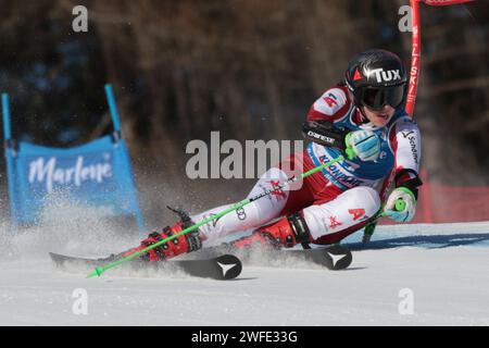 Plan de Corones, alto Adige, Italia. 30 gennaio 2024. Audi FIS Ski Ladies World Cup; Stephanie Brunner (AUT) credito: Action Plus Sports/Alamy Live News Foto Stock