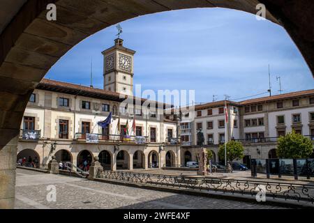 Città vecchia di Guernica. Guernica fu bombardata dalla Luftwaffe della Germania nazista. L'attacco ispirò la pittura Guernica di Pablo Picasso, raffigurando il suo oltraggio Foto Stock